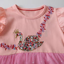 Kids Girls Flowers Embroidered Summer Cotton Dress childrensterritory