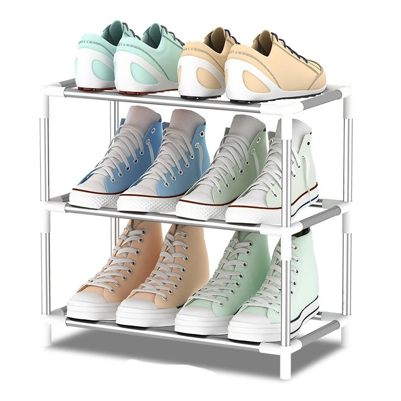 4/6/8-layer Shoe Organizer Stackable Canvas Rack for Home childrensterritory