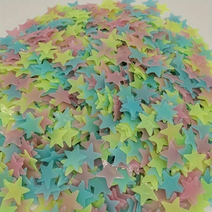 3D Stars Luminous Fluorescent Wall Stickers