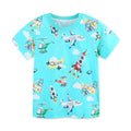 Kids Boys Cartoon Rockets Design Summer T Shirt childrensterritory