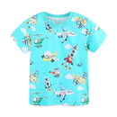 Kids Boys Cartoon Rockets Design Summer T Shirt childrensterritory