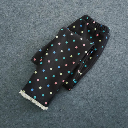 Printed Warm Velvet Leggings for Kids Girls childrensterritory