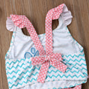 Sleeveless Goldfish Pattern Kids Girls Beachwear childrensterritory