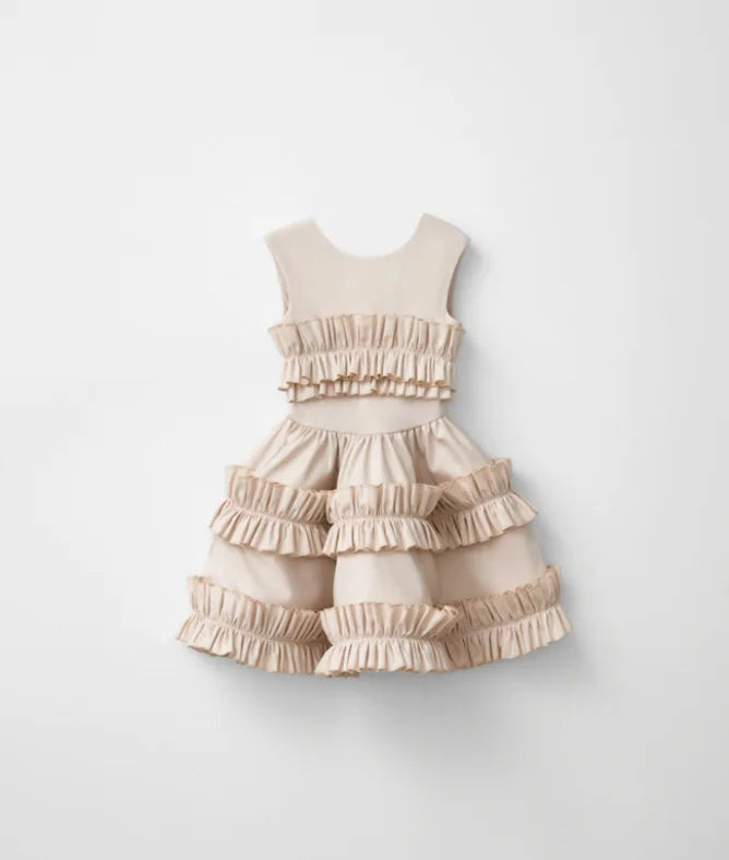 Kids Girls Cake Lace Skirt and Tank Top Dresses
