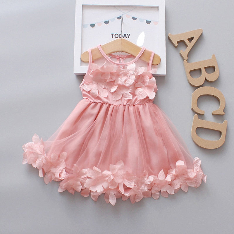 Baby Girl Flower Fairy Summer Birthday Party Dresses childrensterritory