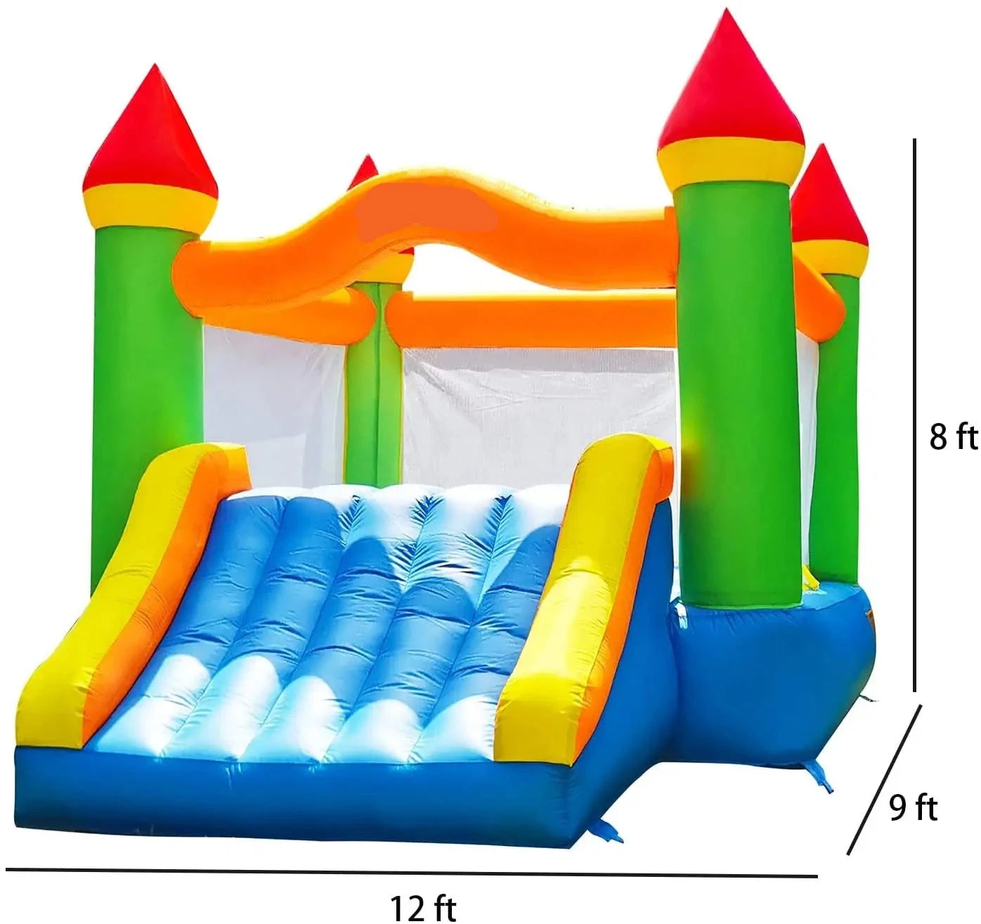 12*9*8ft Inflatable Bounce House With Slide For Kids childrensterritory