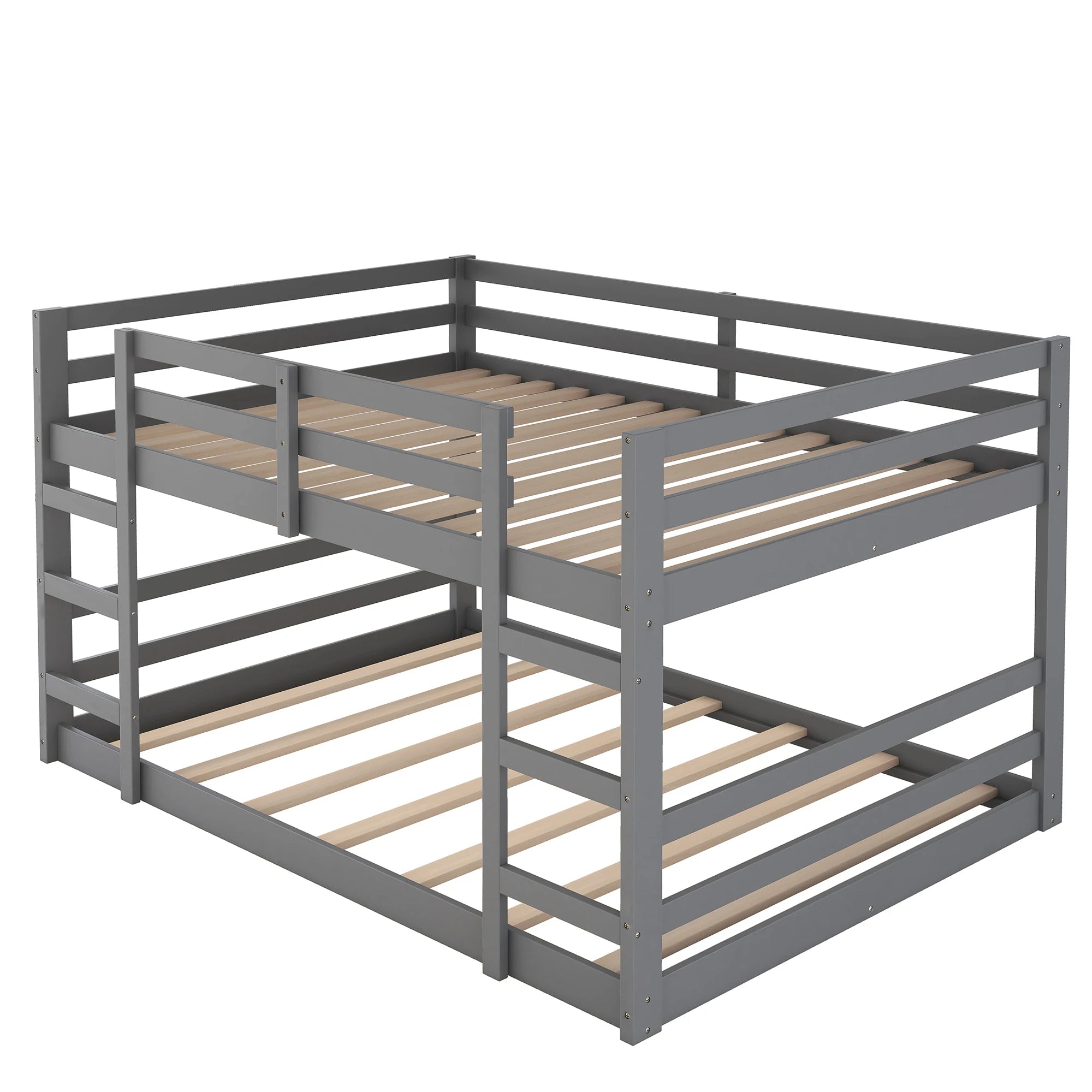 Ladder-equipped Twin Over Twin Bunk Bed for Kids Room childrensterritory