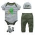 Baby Boy Girl 4 Pieces Clothing Clothes Set Romper + Hat + Pants + Shoes childrensterritory