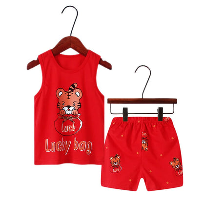 Boys Dinosaur Print Summer Casual Clothing Set childrensterritory