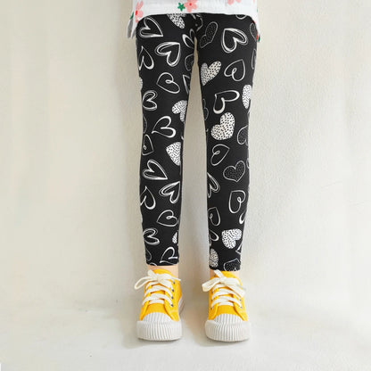 Kids Girl Floral Print Slim Fit Leggings/Trousers childrensterritory