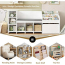 Bookshelf for Kids with Six Storage Cubbies and a Seat Cushion