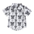 Lapel Bull Print Toddler Boys Loose Casual Shirt childrensterritory