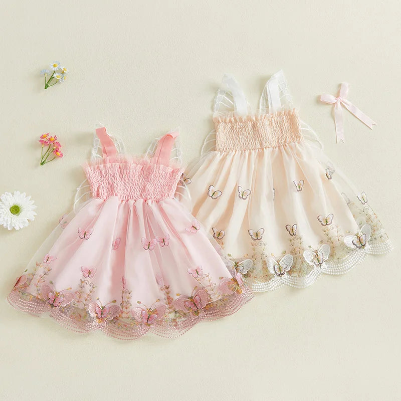 Girls’ Elegant Sleeveless Bow Design Princess Dress