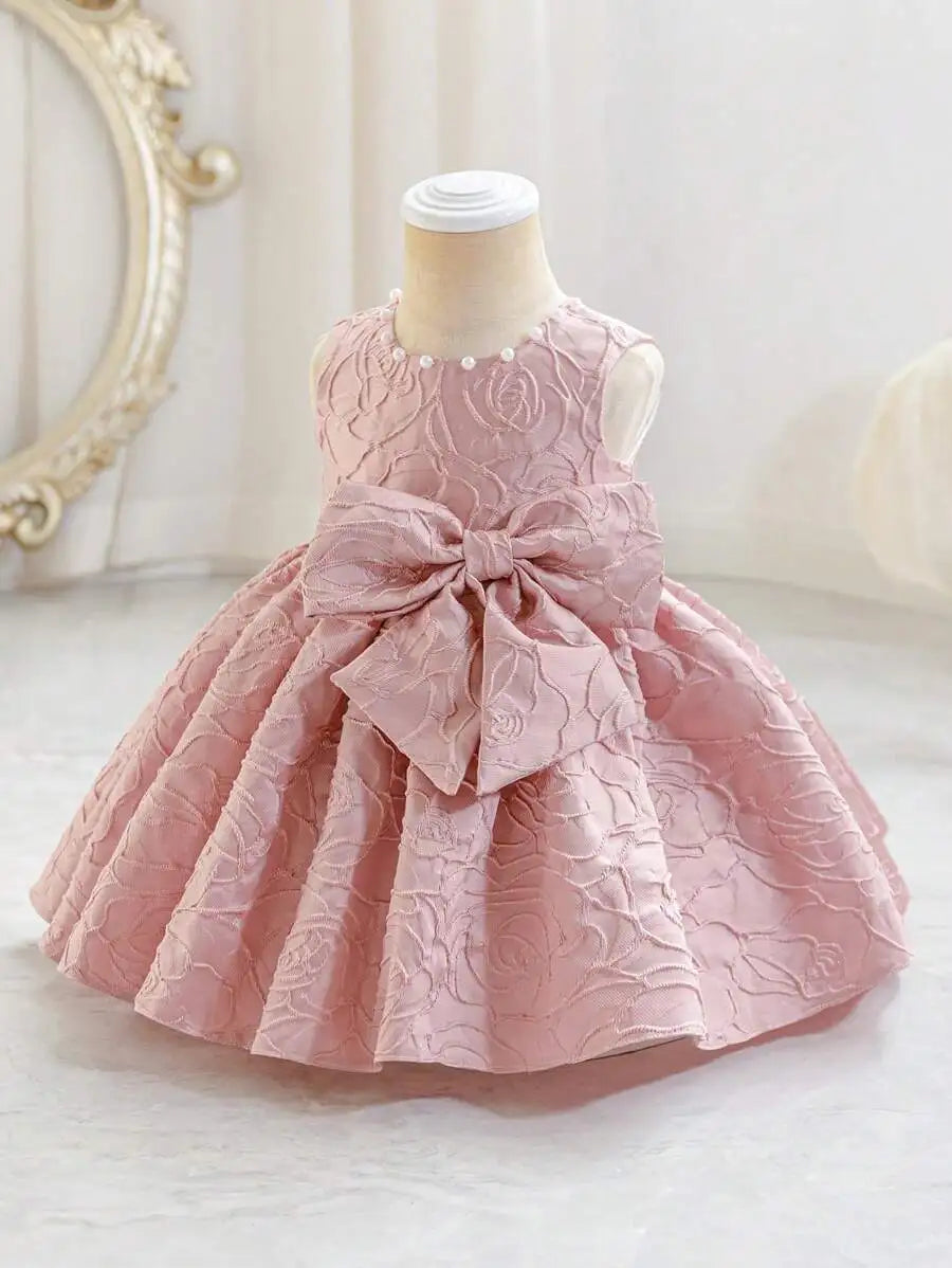 Elegant Flower Printing All Over Puffy Sleeveless Princess Dress