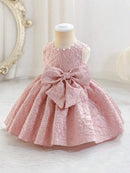 Elegant Flower Printing All Over Puffy Sleeveless Princess Dress