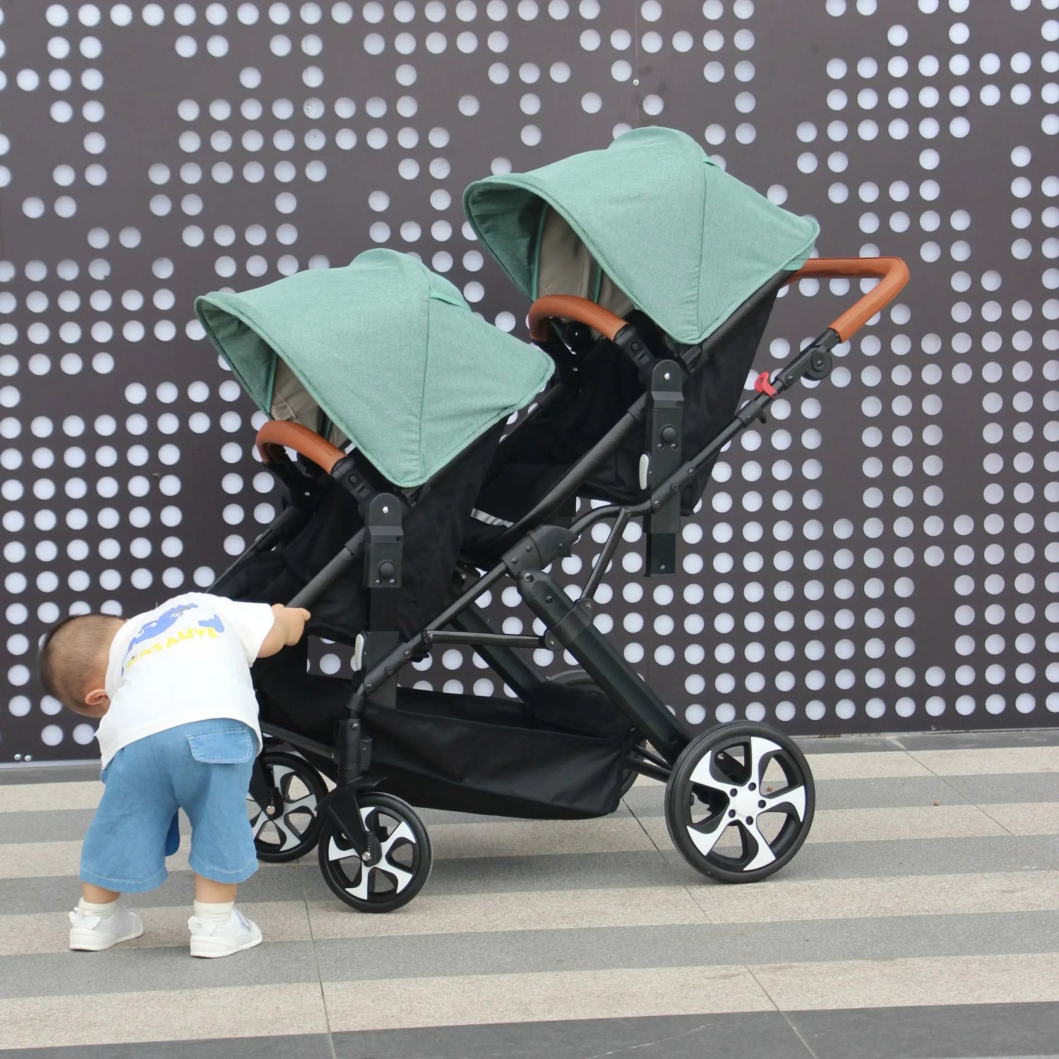 Foldable 3-in-1 Double Baby Stroller with Car Seat childrensterritory