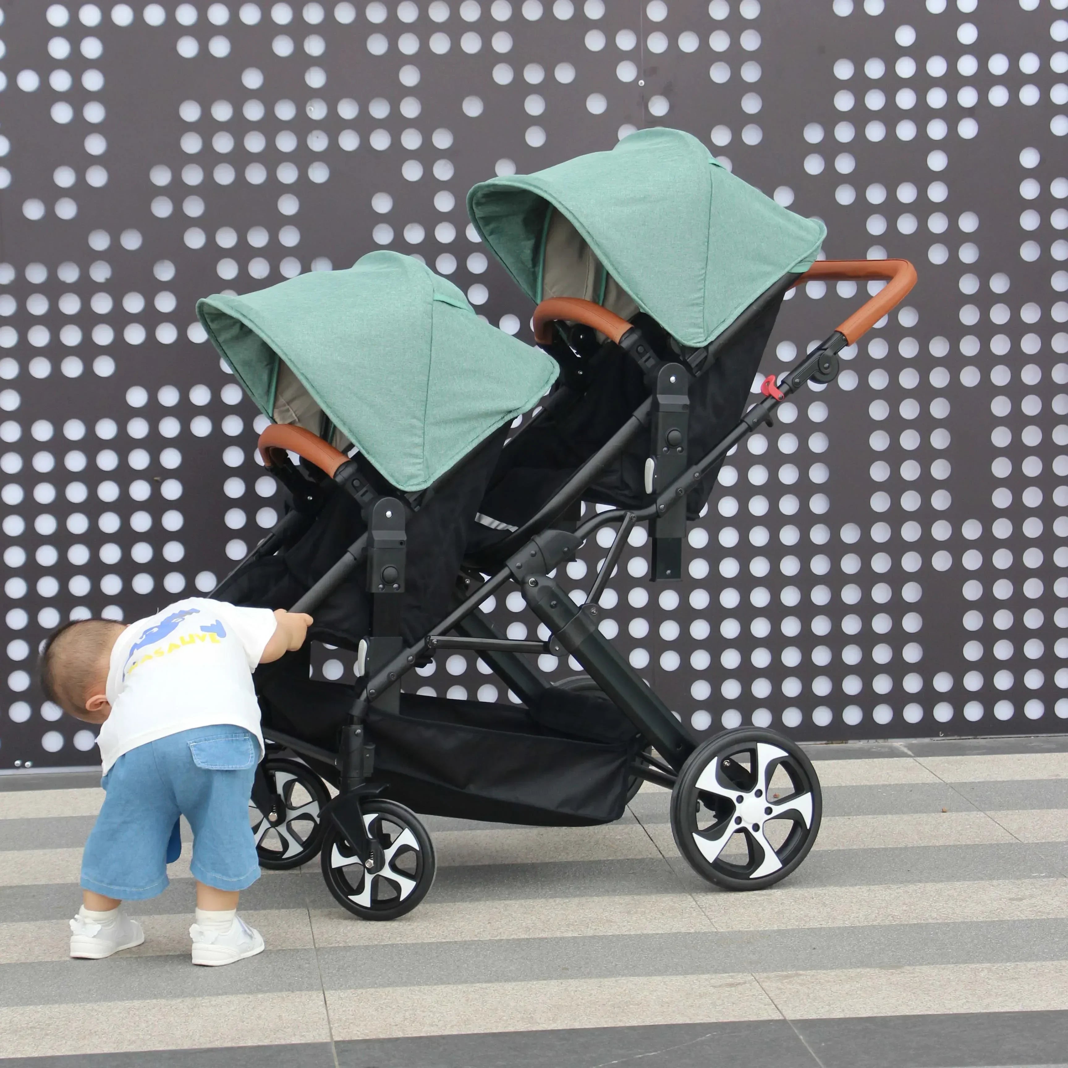 Foldable 3-in-1 Double Baby Stroller with Car Seat childrensterritory