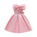 Girls' Sleeveless Bow Design Summer Party Dresses