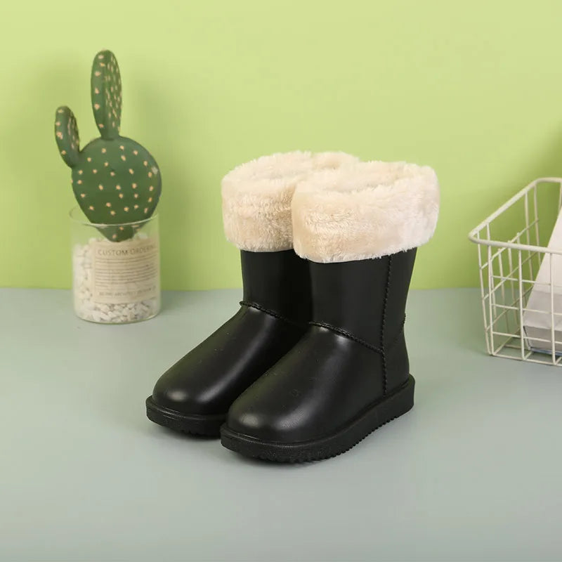 Kids Waterproof Winter Rain/Snow Boots with Fleece Inside childrensterritory