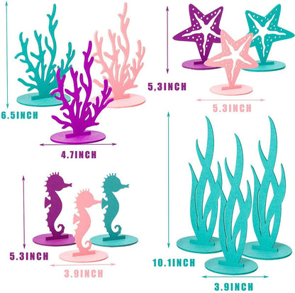 2pc Ocean Seagrass Coral Mermaid Tail for Party Decor childrensterritory