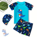 Kids Boys 2pcs Cartoon Printed Swimsuit Set