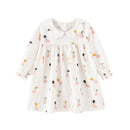 Kids Girls Long Sleeves Printed Princess Dresses childrensterritory