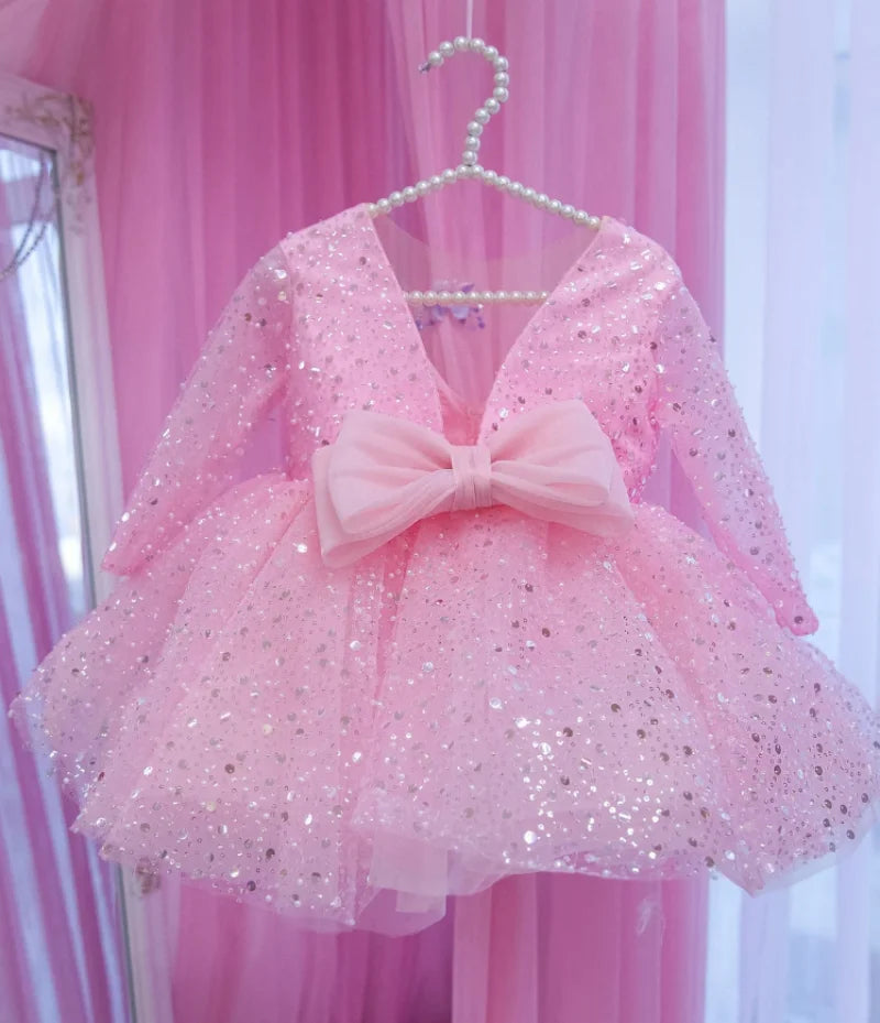 Cute Shiny Ruffles Design Tutu Summer Party Dress for Girls childrensterritory