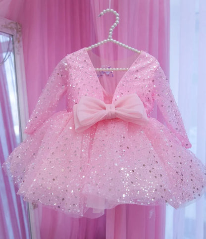 Cute Shiny Ruffles Design Tutu Summer Party Dress for Girls childrensterritory