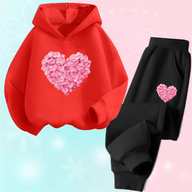 Girls 2 Pieces Casual Korean Style Sports Suits for Spring childrensterritory