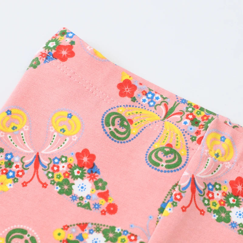 Girls Butterfly Print Cotton Casual leggings
