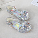Kids Girls Shiny Bowtie Princess Sandals Wedding Shoes childrensterritory