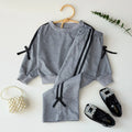 Kids Casual Bow Decoration Two-piece Casual Wear Clothing Set childrensterritory