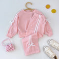Kids Casual Bow Decoration Two-piece Casual Wear Clothing Set childrensterritory