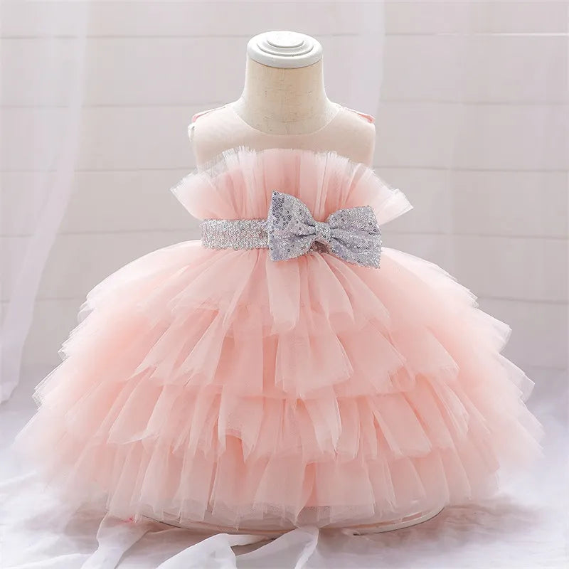 Baby Girls Puffy Christening Princess Brithday Dresses childrensterritory