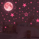 Luminous Colorful Moon Wall Stickers For Kids Bedroom childrensterritory