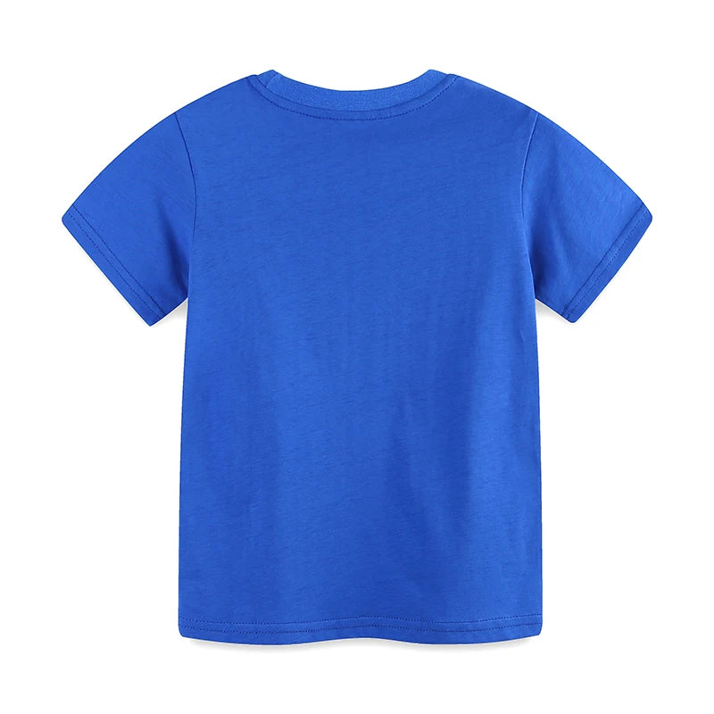 Kids Boys Designer Cartoon Excavator Print Summer T-shirts childrensterritory