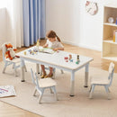 Durable Kids Study Table and Chairs Set with Adjustable Height