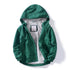 Kids Boys Solid Color Windproof Hooded Jacket childrensterritory