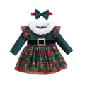 Baby Girls Christmas 2 Piece Dress & Bow Headband childrensterritory