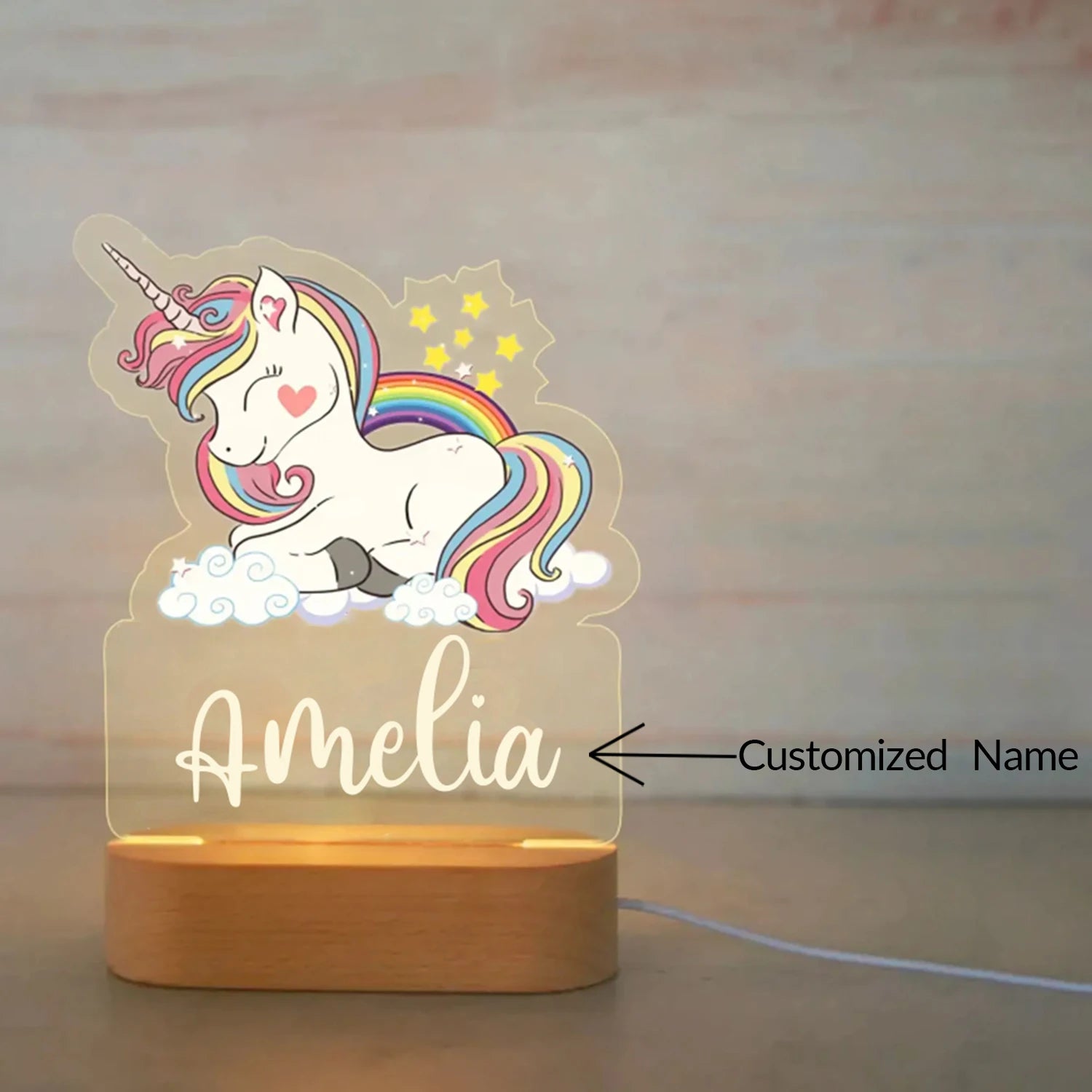 Personalized Cartoon Animal Design Night Light for Kids Room childrensterritory