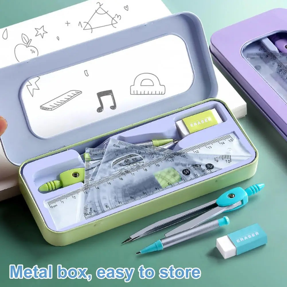 7 Pieces Student Mathematical Geometry Set childrensterritory