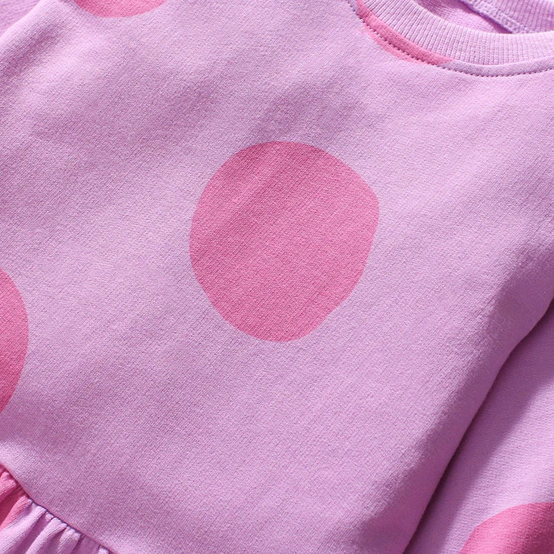 Girls Long Sleeves Bees Cartoon Print Casual Dresses childrensterritory