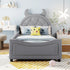 Daybed with Upholstery and A Padded Headboard for Bedroom childrensterritory