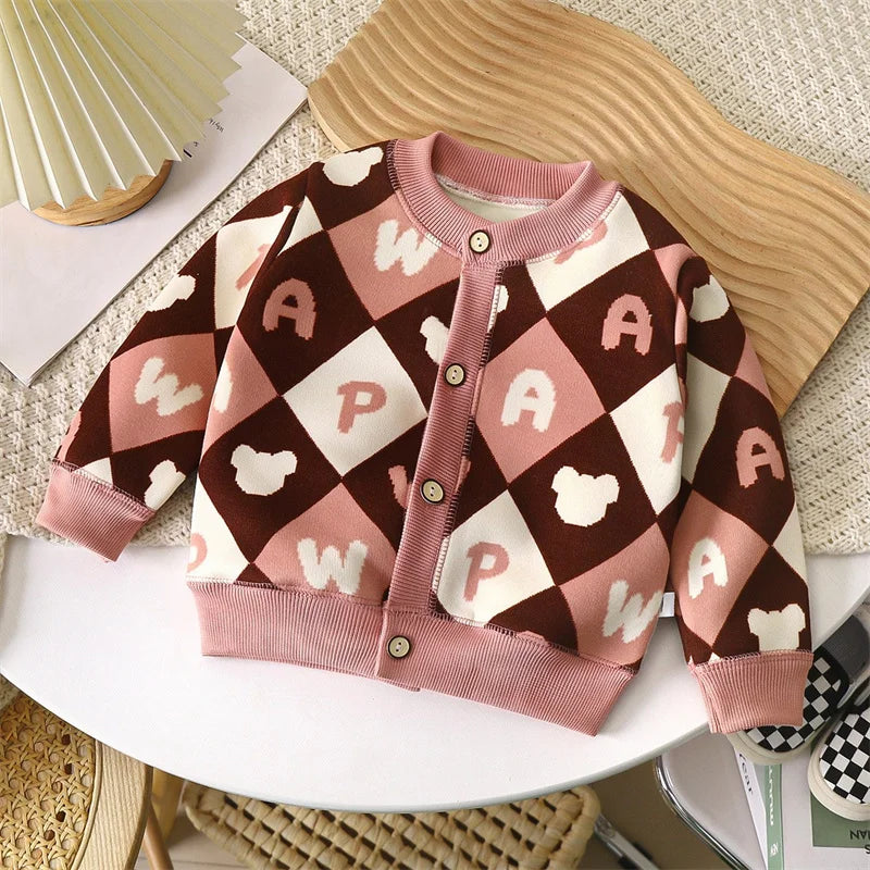 Kids Printed Warm Casual Sweaters For Winters