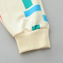 Color Stripe Print Long Sleeve Pullover and Pants Set for Infant childrensterritory