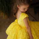 Glitter Sequin Baby/Kids Girls Puffy Formal Party Dress/Gown