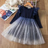 Kids Girl Star Sequin Mesh Winter Party Dresses childrensterritory