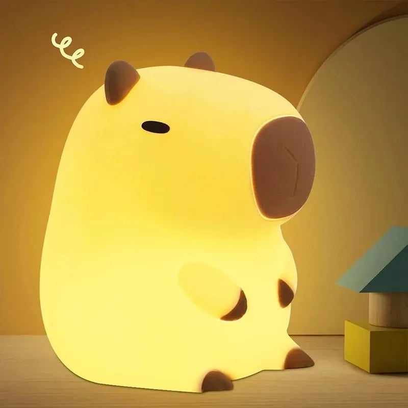 USB Rechargeable Capybara Design Touch Sensor Lamp For Kids