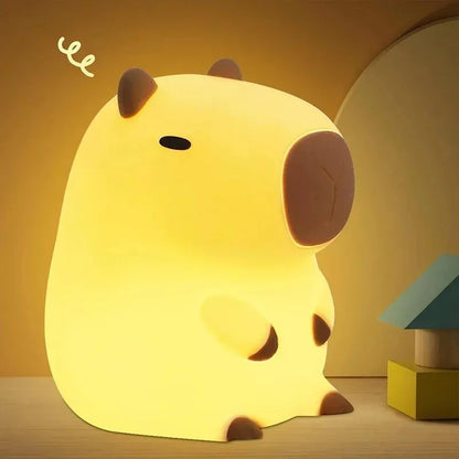 USB Rechargeable Capybara Design Touch Sensor Lamp For Kids