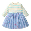 Kids' Girls Cartoon Design Mesh Dresses for Autumn